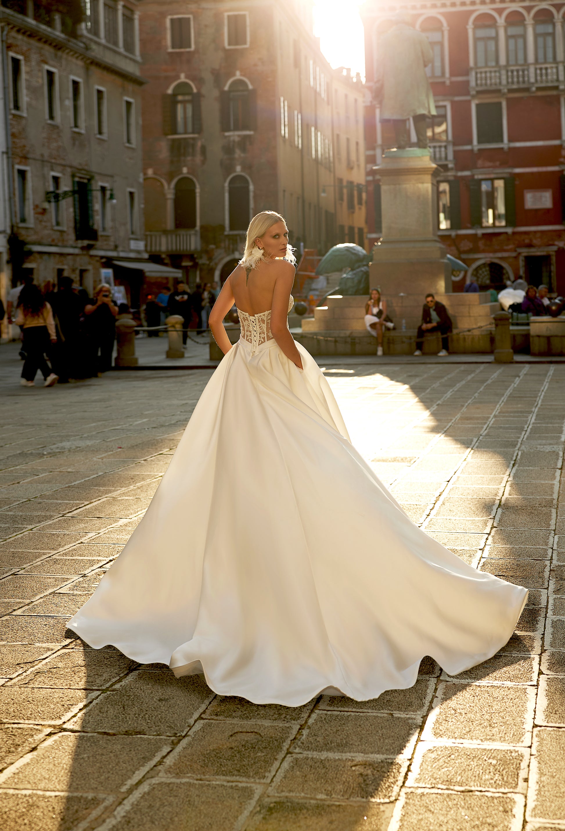 Marsela A-line Sweetheart Milk Wedding dress