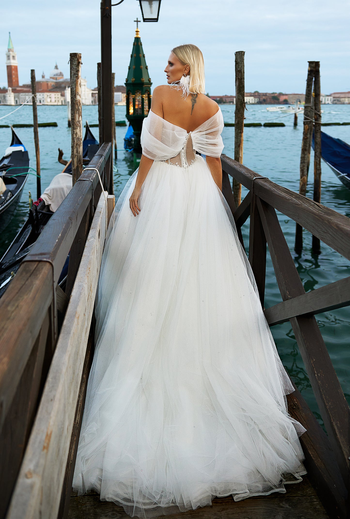 Ilona A-line Sweetheart Milk Wedding dress