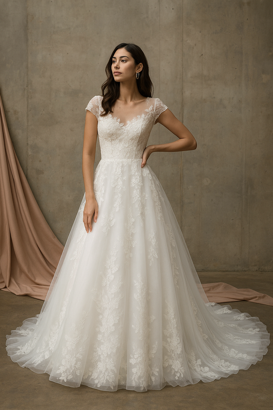 Briarose A-line Illusion Milk Wedding dress