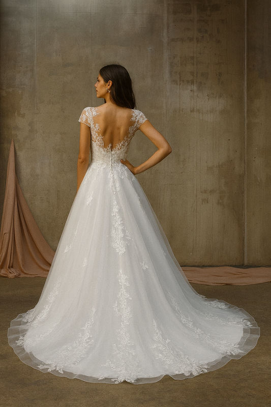 Briarose A-line Illusion Milk Wedding dress