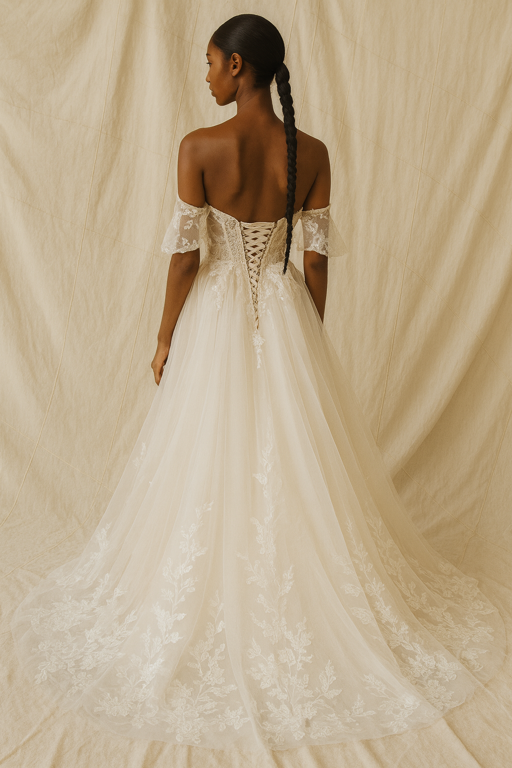 Zairah A-line Sweetheart Milk Wedding dress