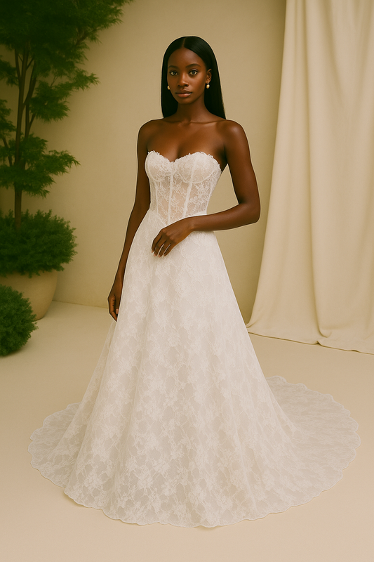 Talienne A-line Sweetheart Milk Wedding dress