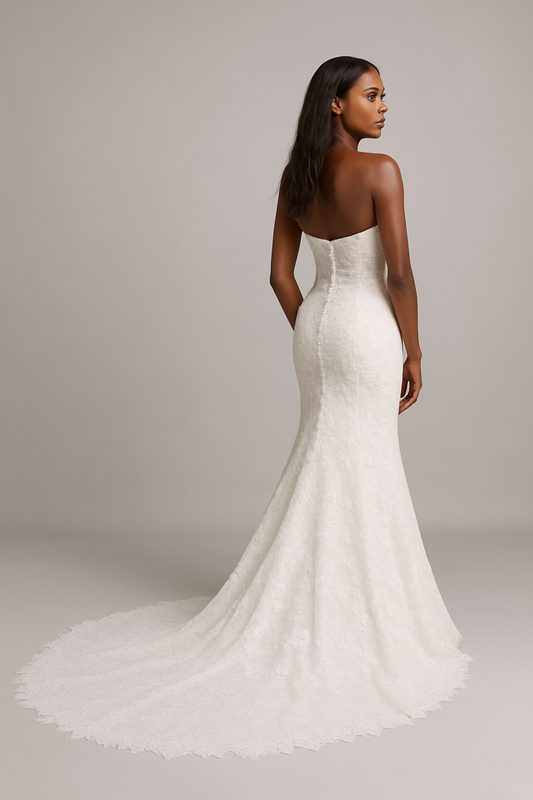 Veloria Trumpet/Mermaid Sweetheart Milk Wedding dress