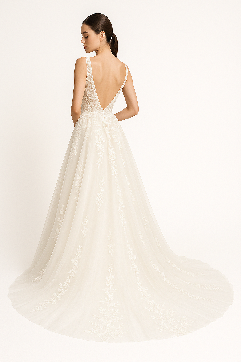 Liora A-line Illusion Milk Wedding dress