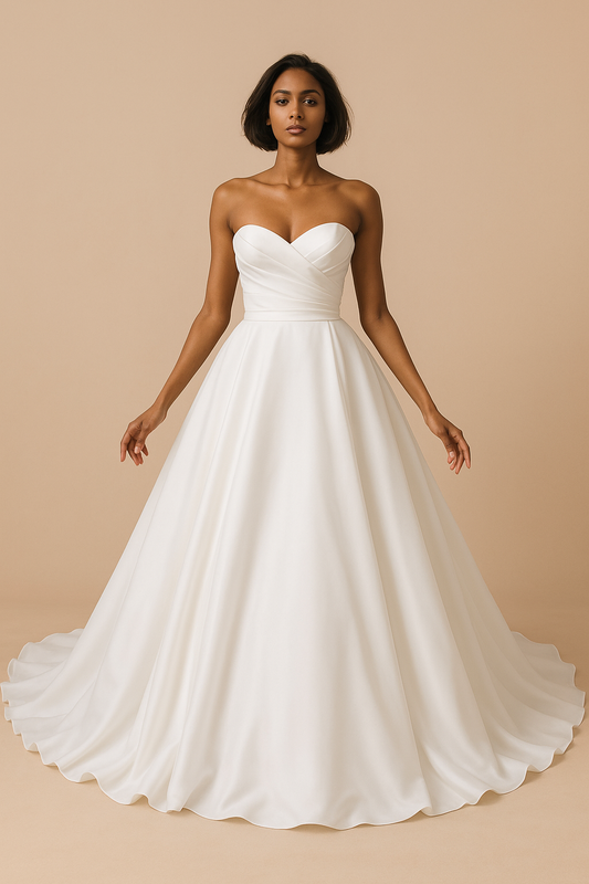 Theryn Princess/Ball Gown Sweetheart Milk Wedding dress