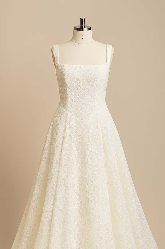 Soraya A-line Square Milk Wedding dress