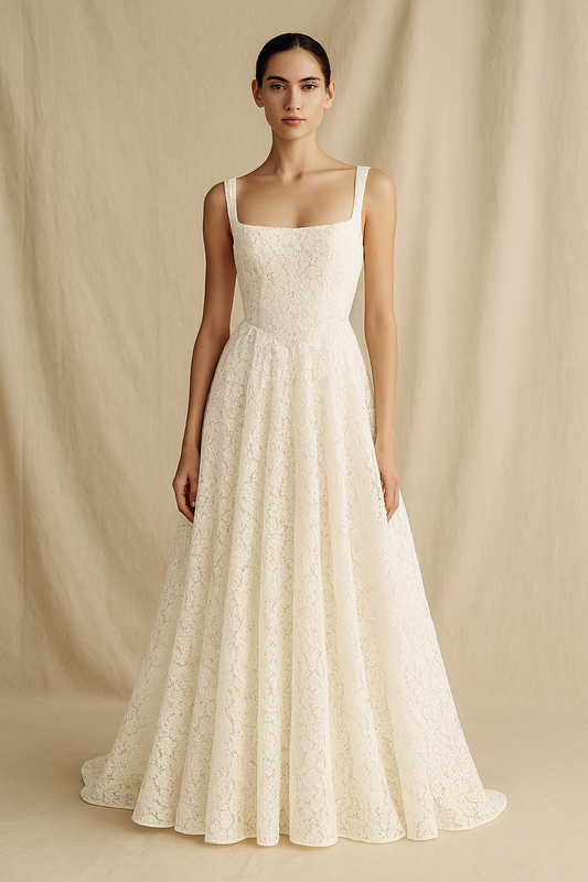 Soraya A-line Square Milk Wedding dress