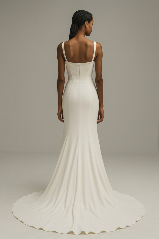 Elysia Trumpet/Mermaid Sweetheart Milk Wedding dress