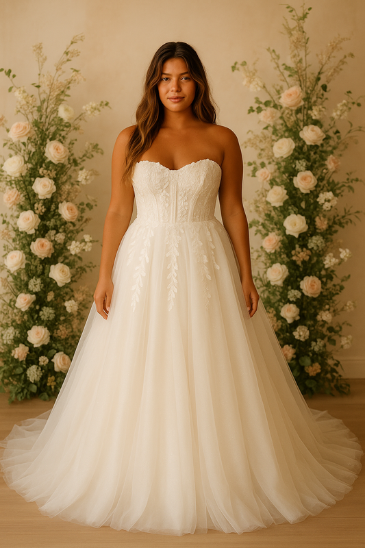 Tamsin Princess/Ball Gown Sweetheart Milk Wedding dress