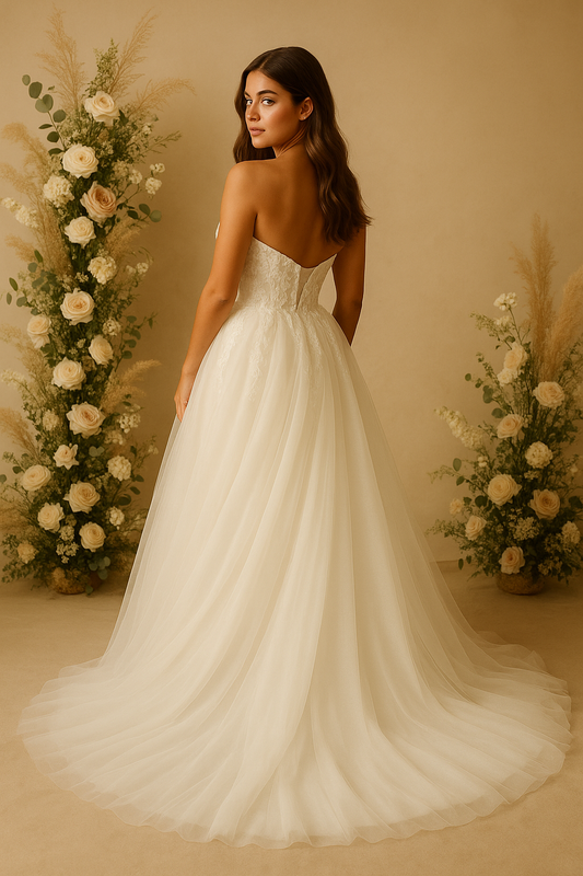 Tamsin Princess/Ball Gown Sweetheart Milk Wedding dress