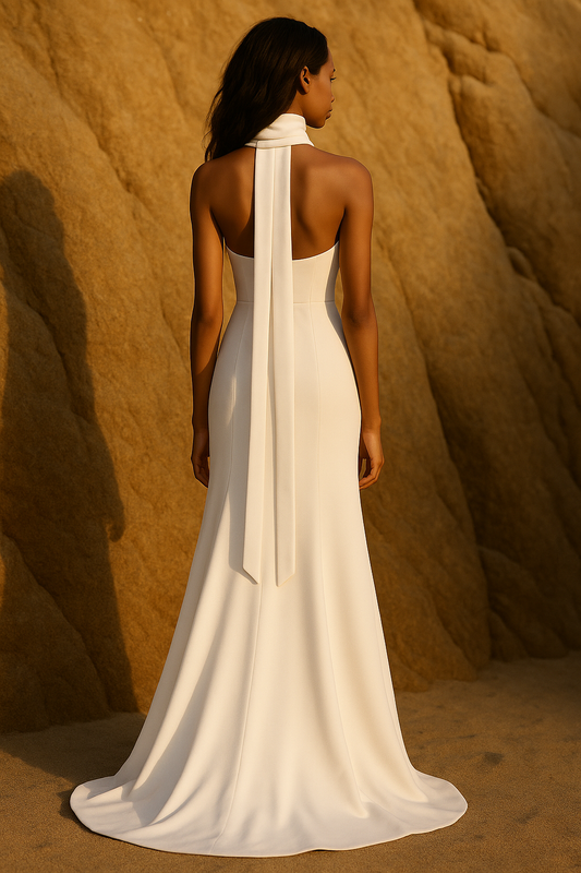 Ameliora Trumpet/Mermaid Straight across Milk Wedding dress