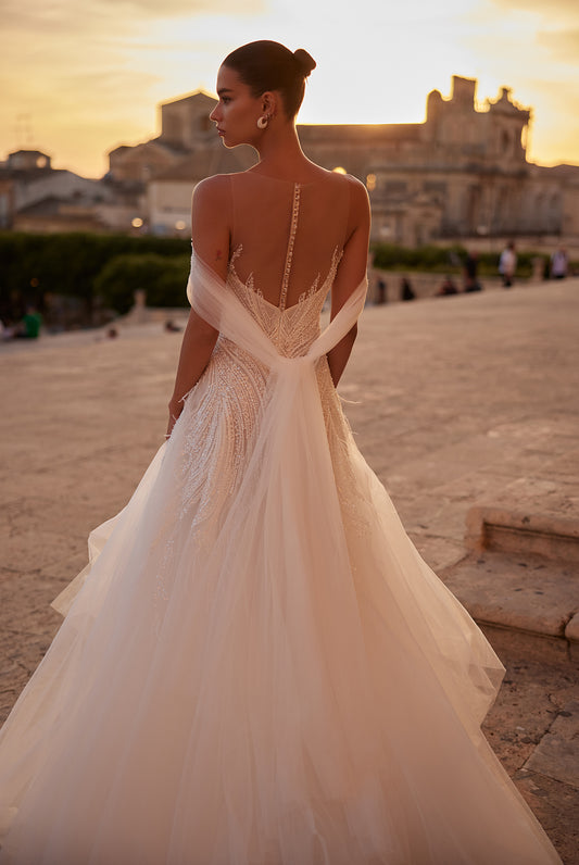 Everlain A-line Illusion Milk Wedding dress