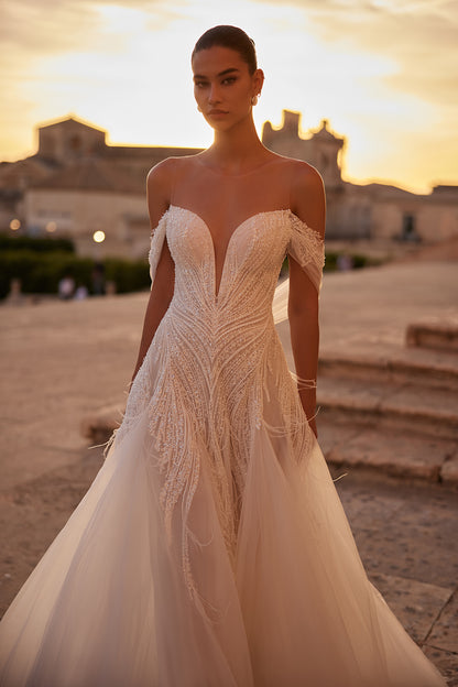 Everlain A-line Illusion Milk Wedding dress