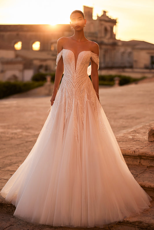 Everlain A-line Illusion Milk Wedding dress