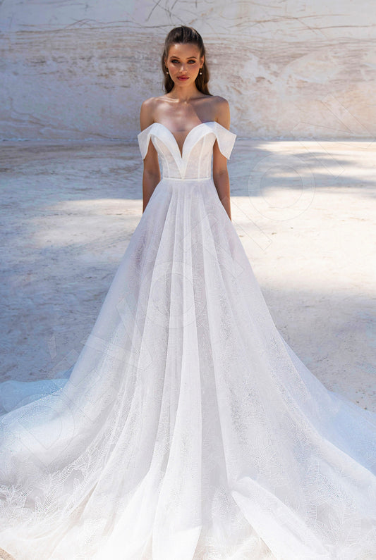 Gemma A-line Off-shoulder Ivory Wedding dress