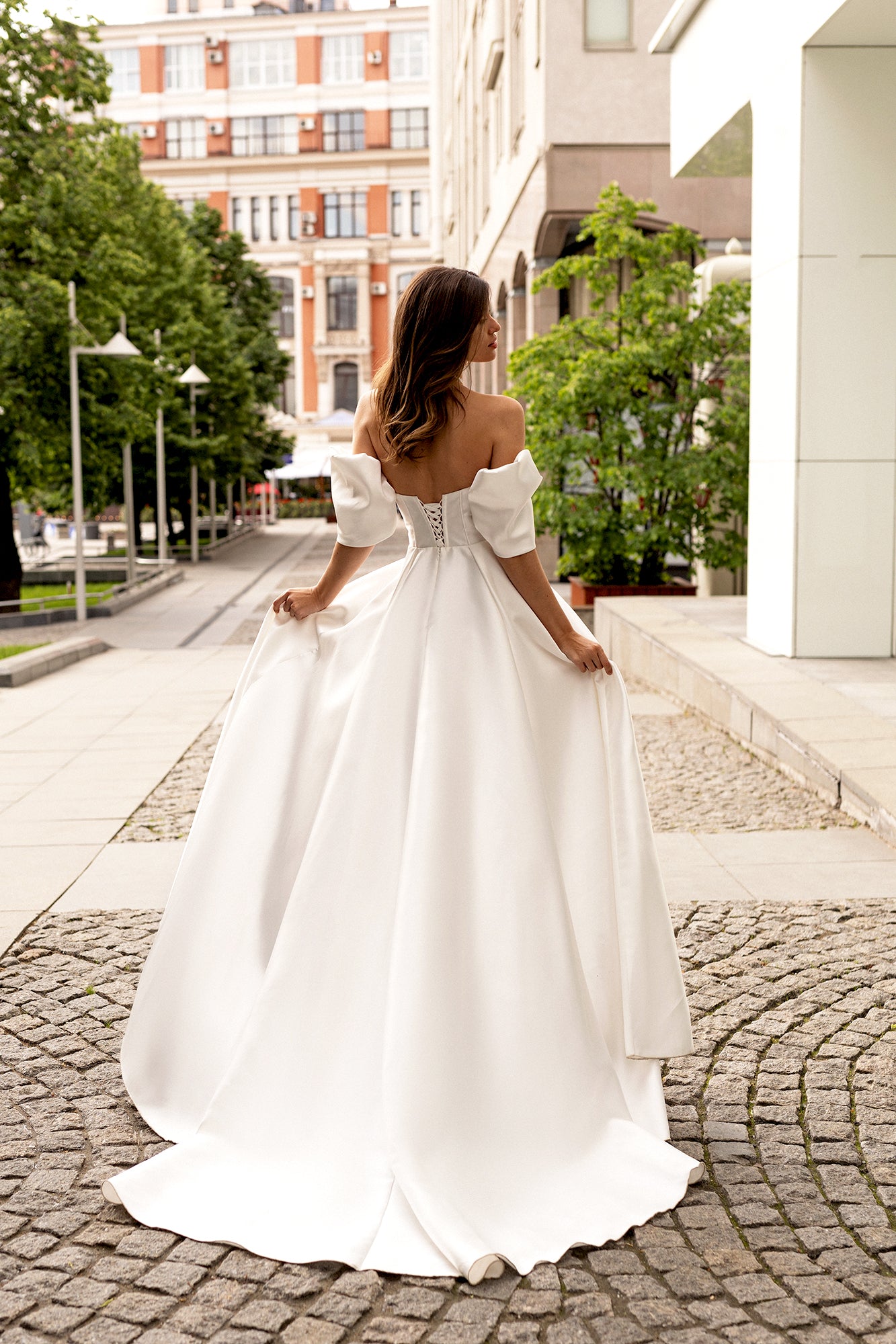 Denizia A-line Sweetheart Milk Wedding dress