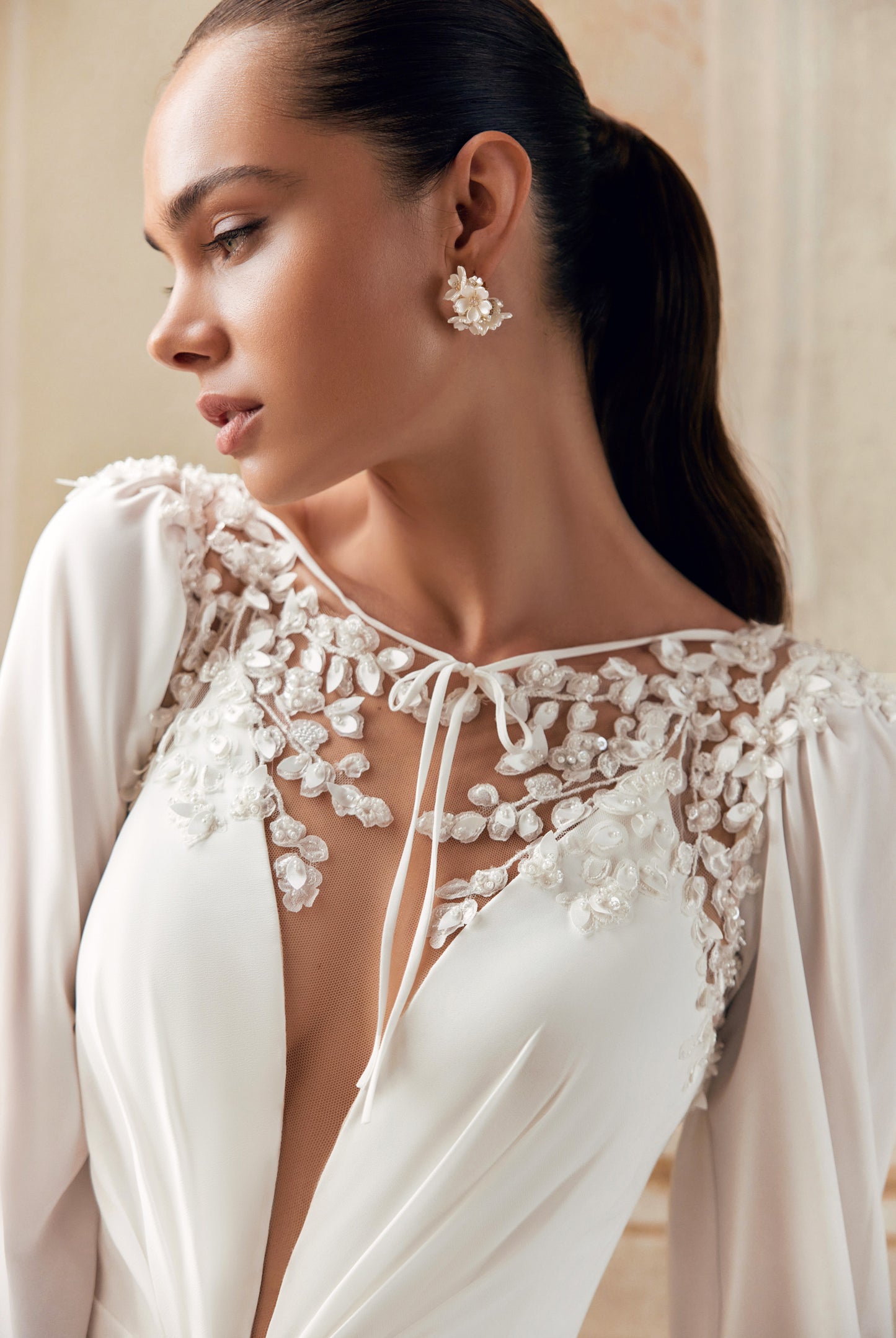 Karten A-line Boat/Bateau Ivory Wedding dress
