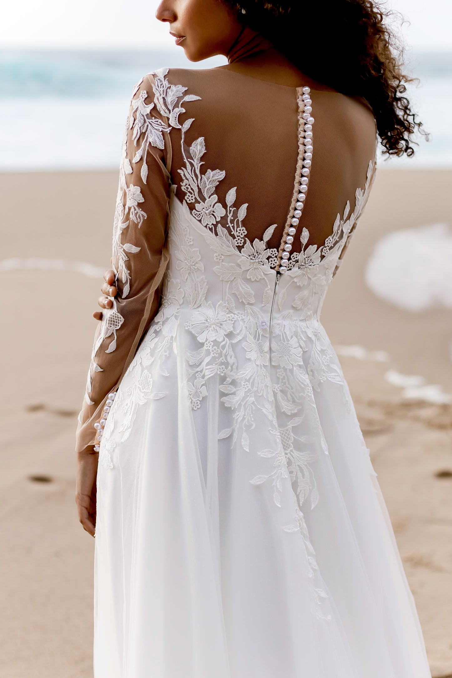Maria A-line Illusion Milk Wedding dress