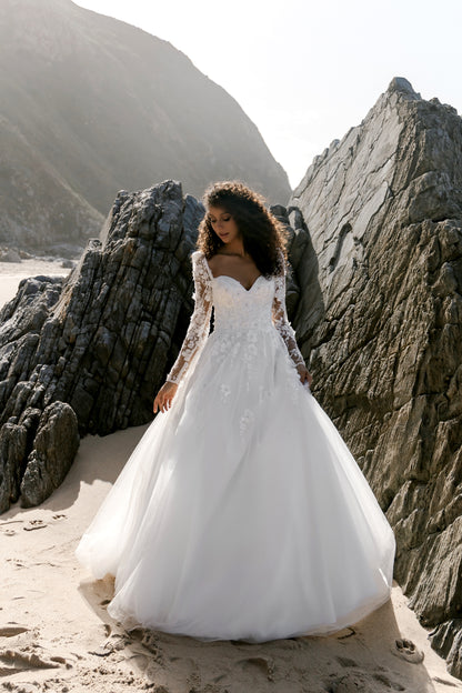 Mag A-line Sweetheart Milk Wedding dress