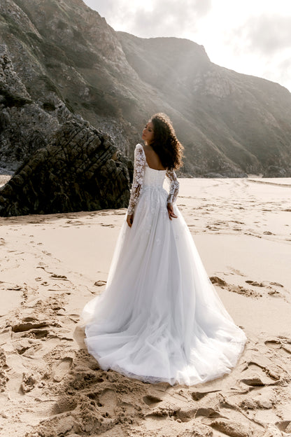 Mag A-line Sweetheart Milk Wedding dress