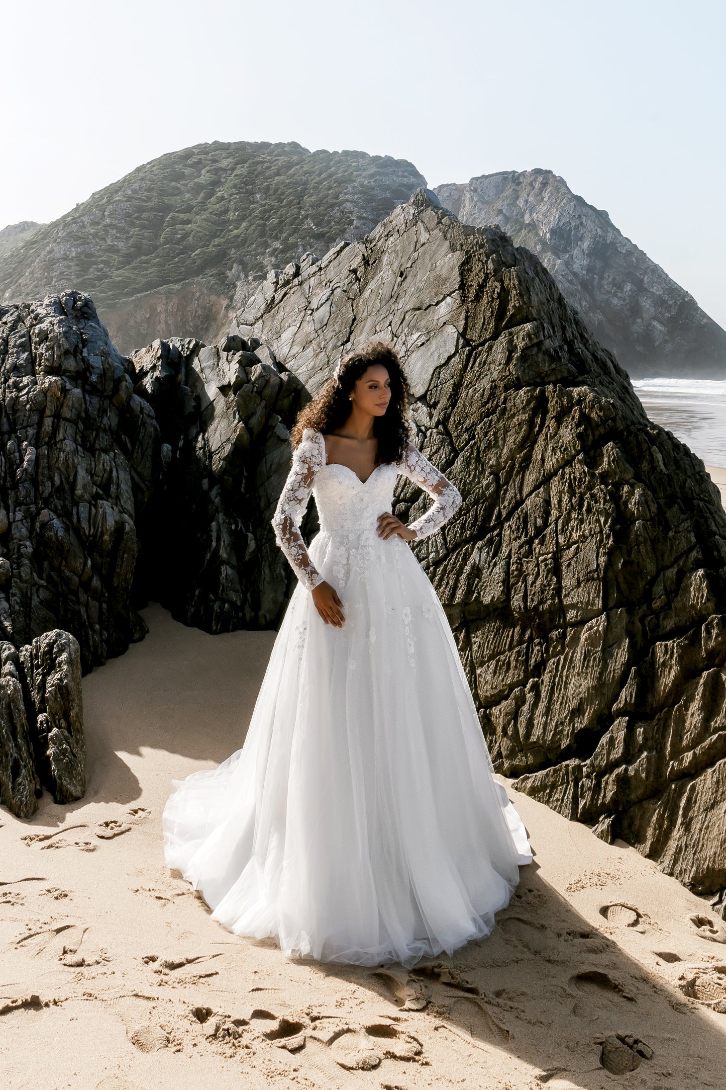 Mag A-line Sweetheart Milk Wedding dress