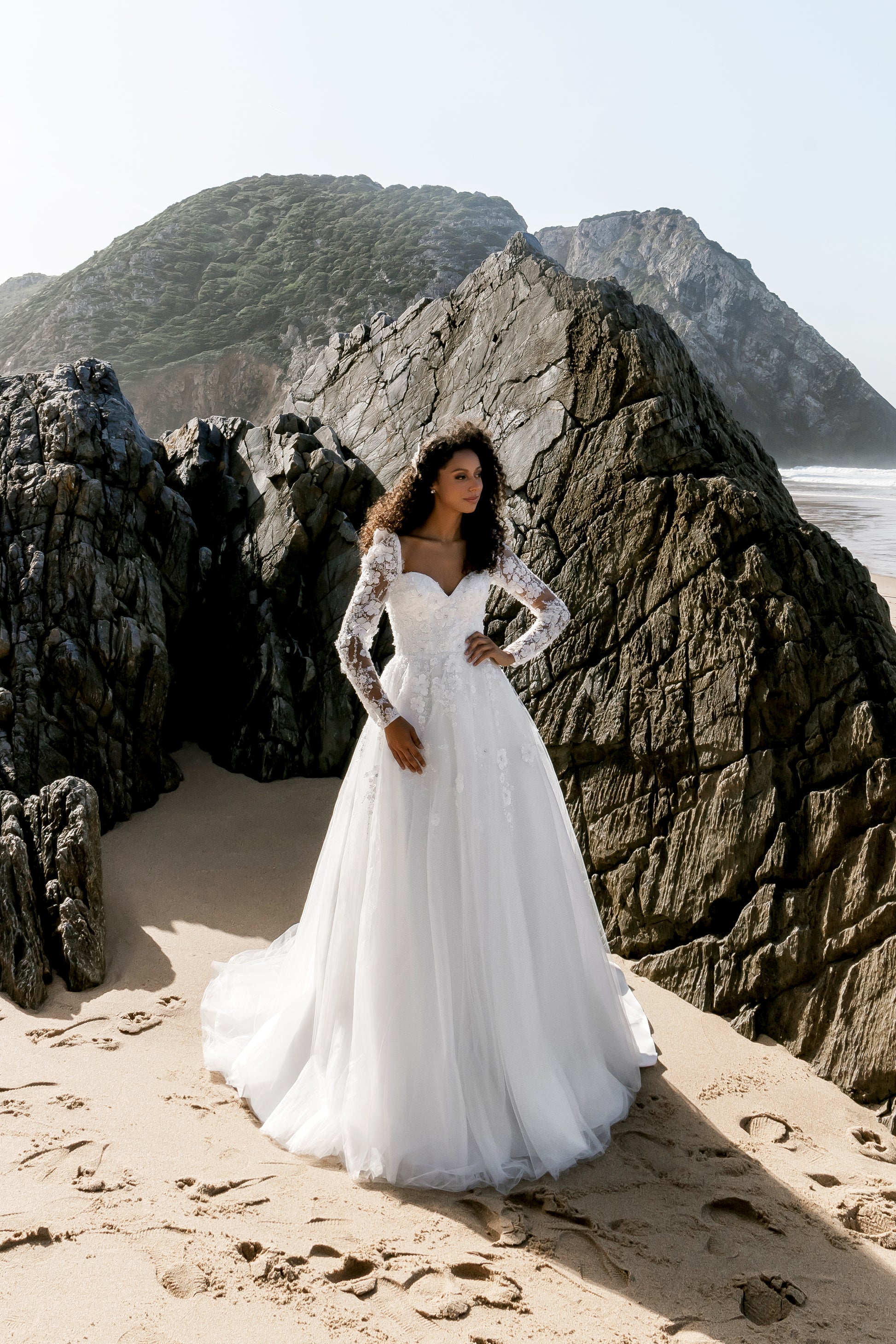 Mag A-line Sweetheart Milk Wedding dress