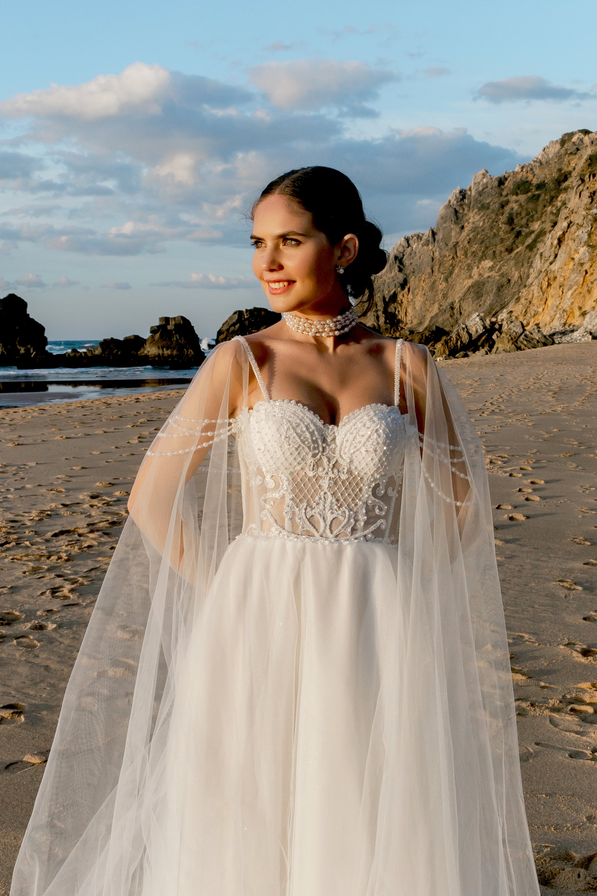 Ana A-line Sweetheart Milk Wedding dress