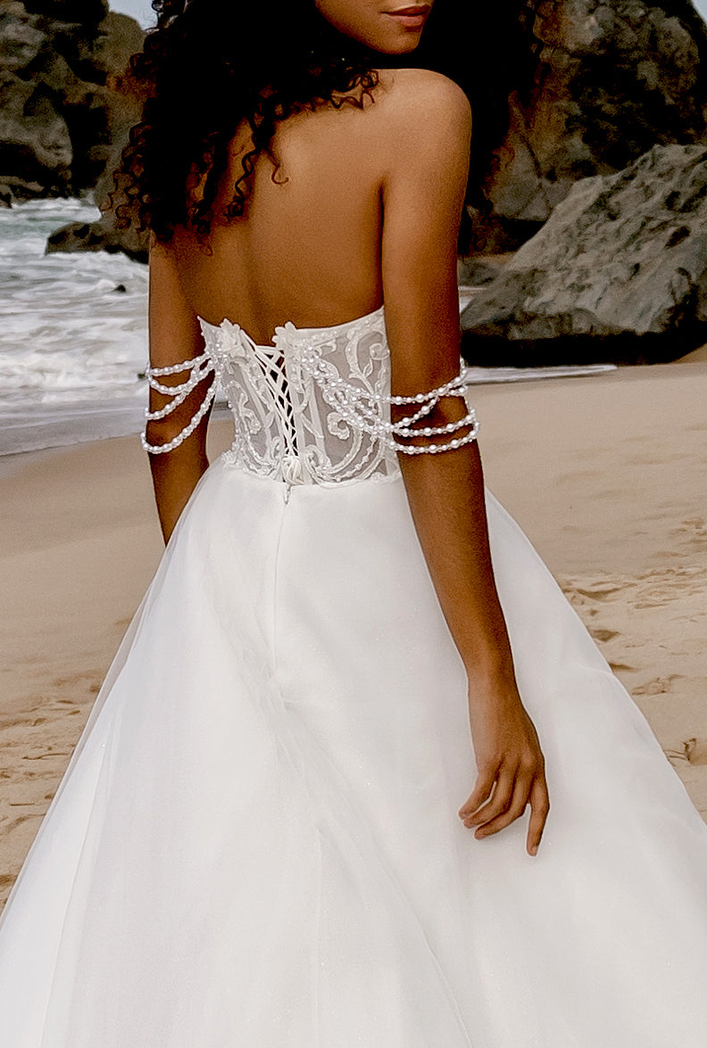 Ana A-line Sweetheart Milk Wedding dress