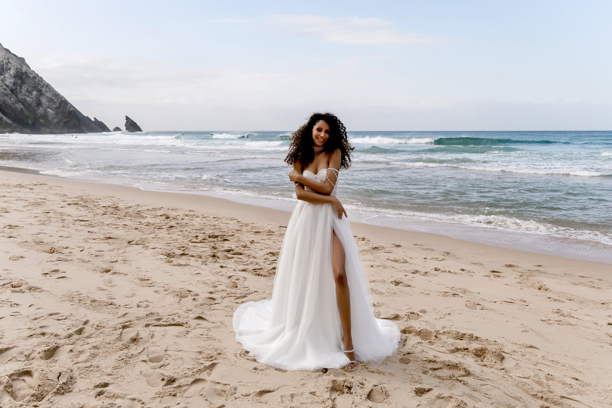 Ana A-line Sweetheart Milk Wedding dress
