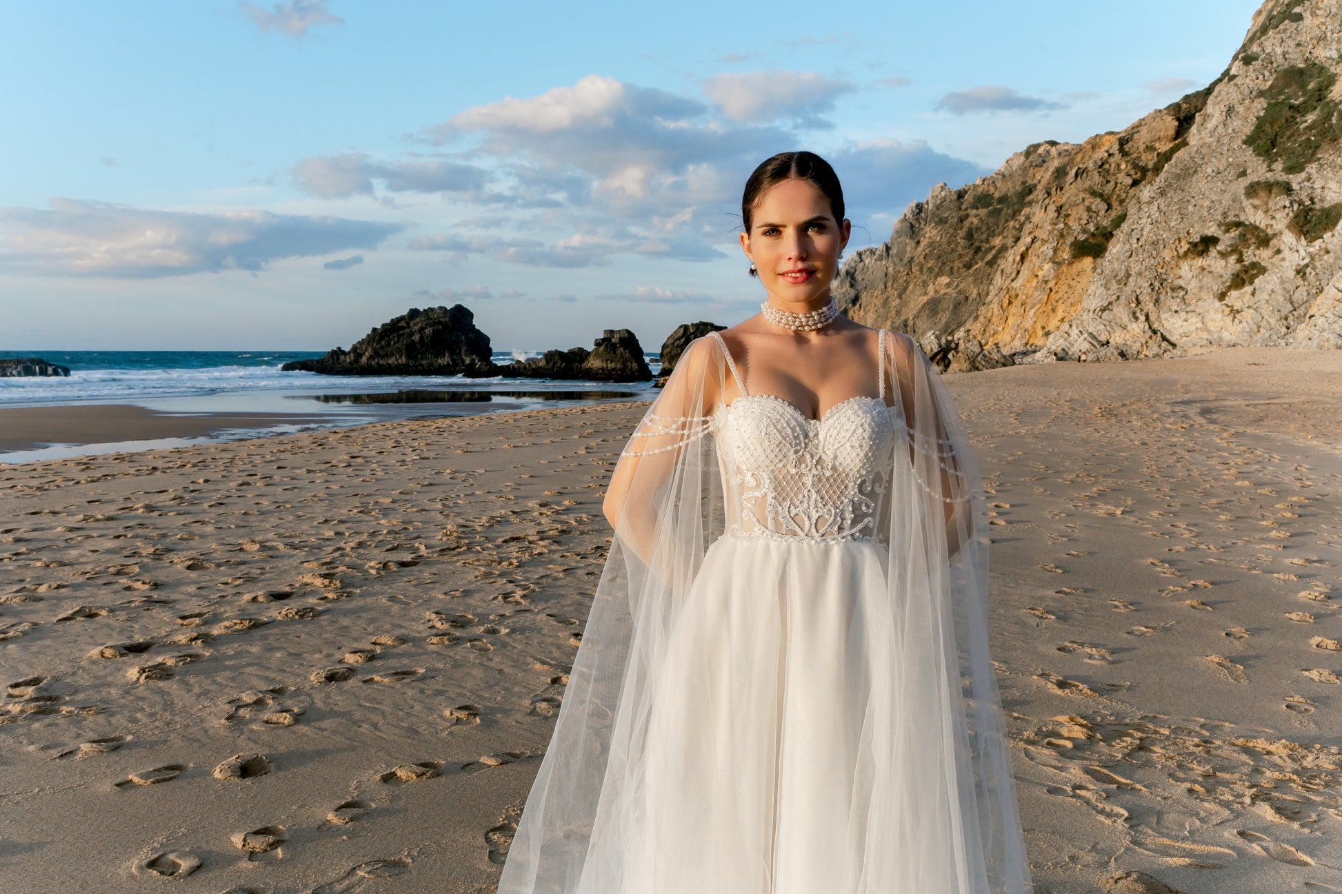 Ana A-line Sweetheart Milk Wedding dress