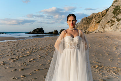Ana A-line Sweetheart Milk Wedding dress
