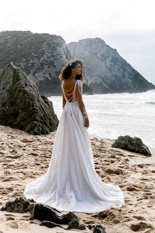 Camila A-line Illusion Milk Wedding dress