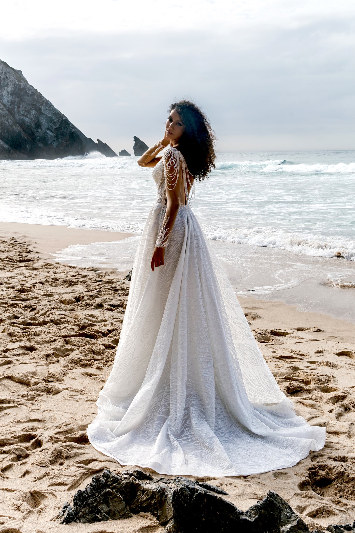 Camila A-line Illusion Milk Wedding dress