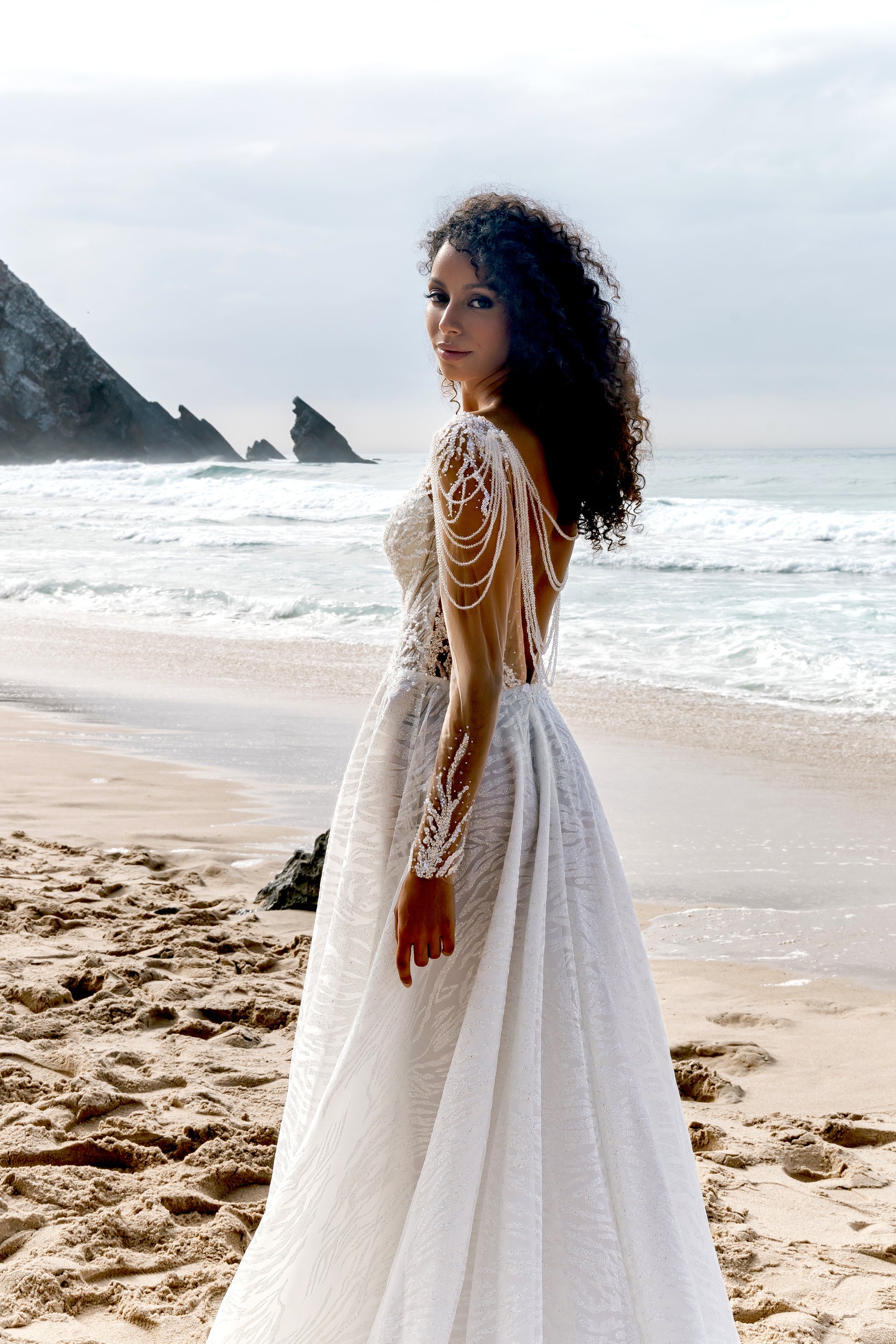 Camila A-line Illusion Milk Wedding dress