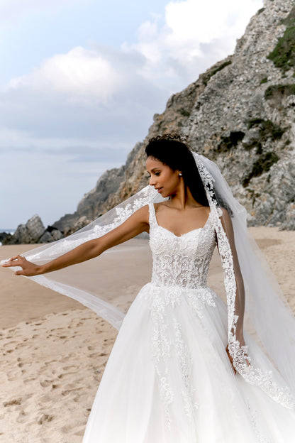Aura A-line Sweetheart Milk Wedding dress