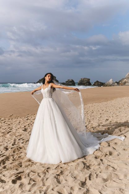 Aura A-line Sweetheart Milk Wedding dress