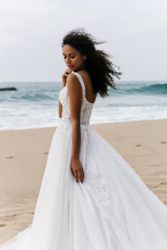 Aura A-line Sweetheart Milk Wedding dress