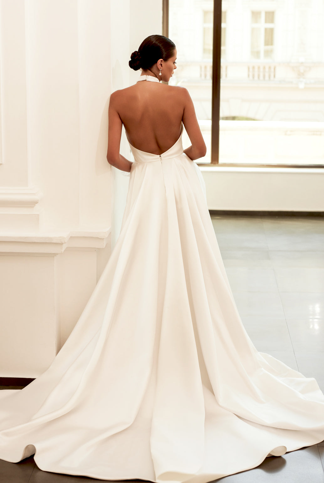 Zarina A-line Halter Ivory Wedding dress