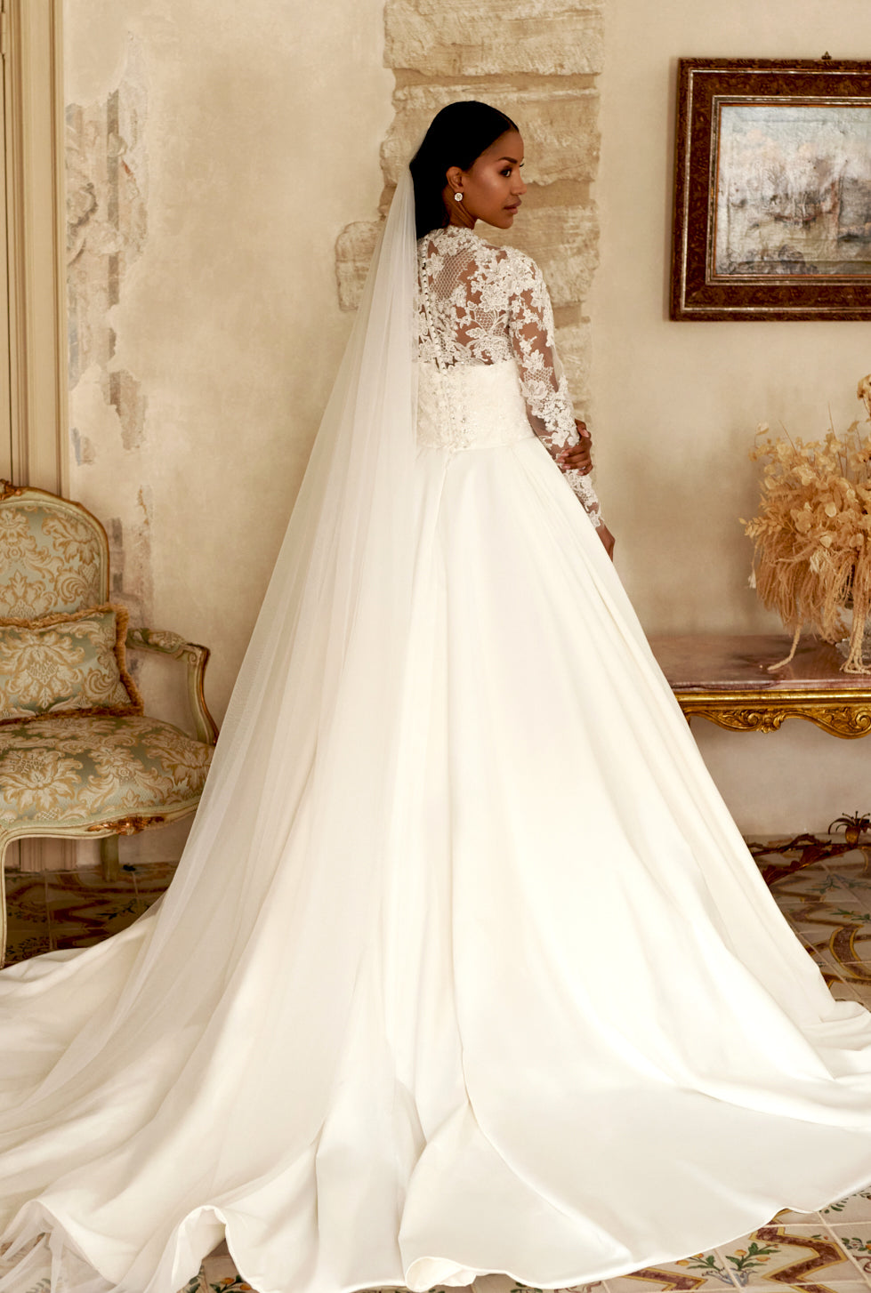Evridica Princess/Ball Gown Illusion Ivory Wedding dress