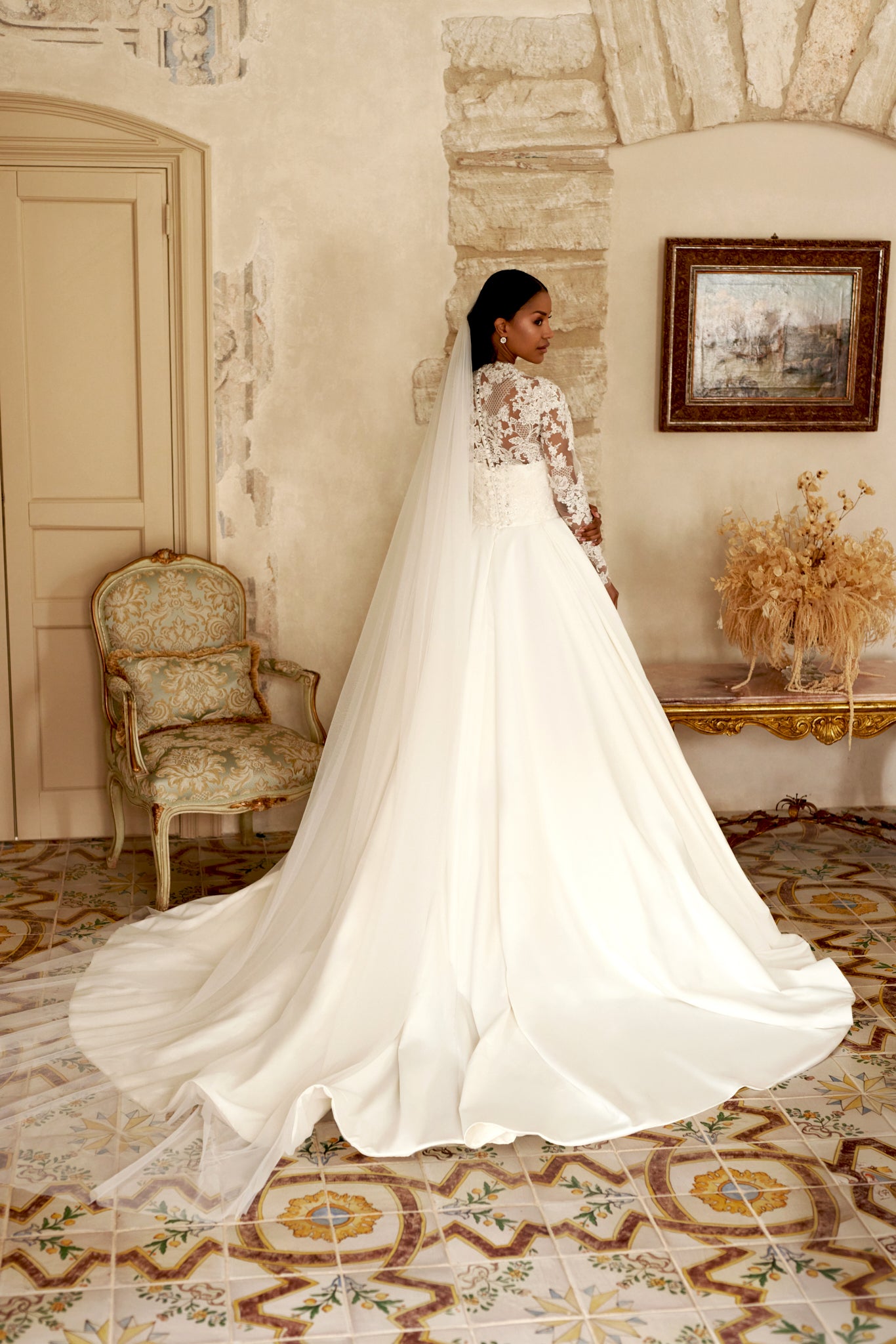 Evridica Princess/Ball Gown Illusion Ivory Wedding dress