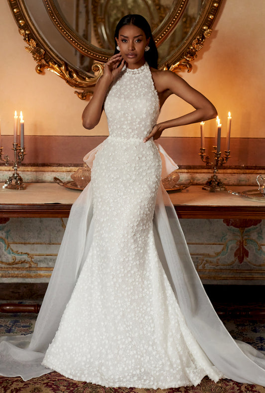 Nyx Trumpet/Mermaid Halter Ivory Wedding dress