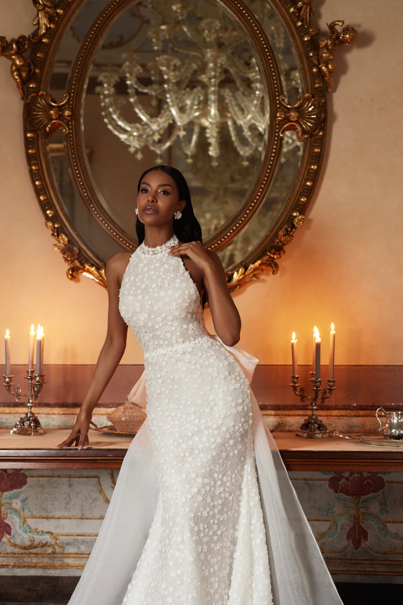 Nyx Trumpet/Mermaid Halter Ivory Wedding dress