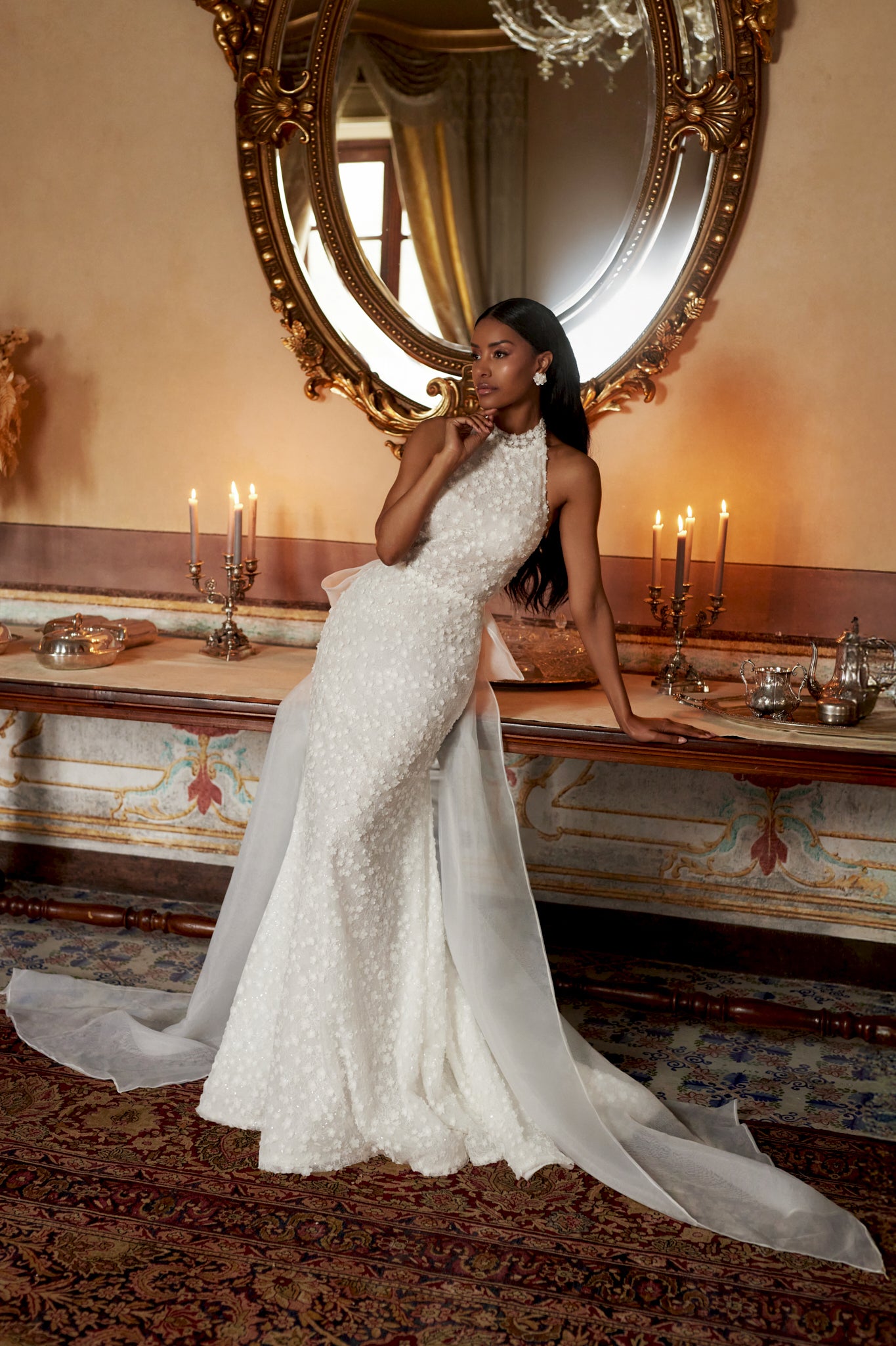 Nyx Trumpet/Mermaid Halter Ivory Wedding dress