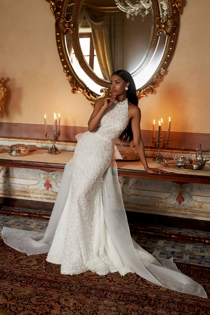 Nyx Trumpet/Mermaid Halter Ivory Wedding dress