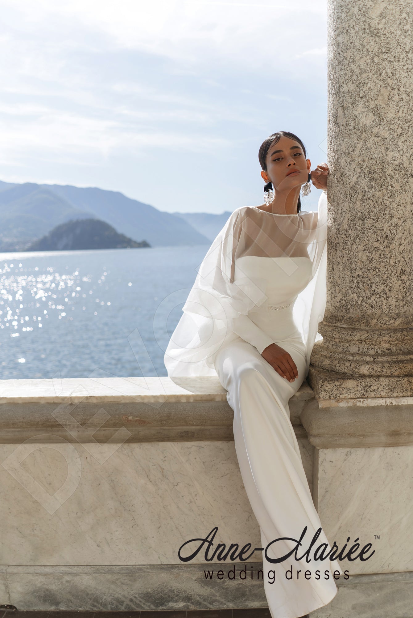 Nora Nobility Trumpet/Mermaid Straight Across Milk Wedding dress