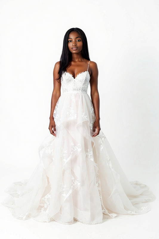 Clyra Princess/Ball Gown Sweetheart Milk Wedding dress