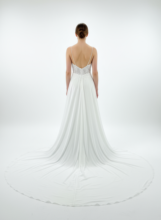 Sylvanie A-line Sweetheart Milk Wedding dress