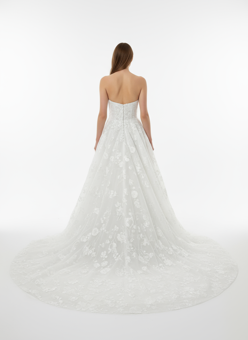 Bellamy A-line Sweetheart Milk Wedding dress