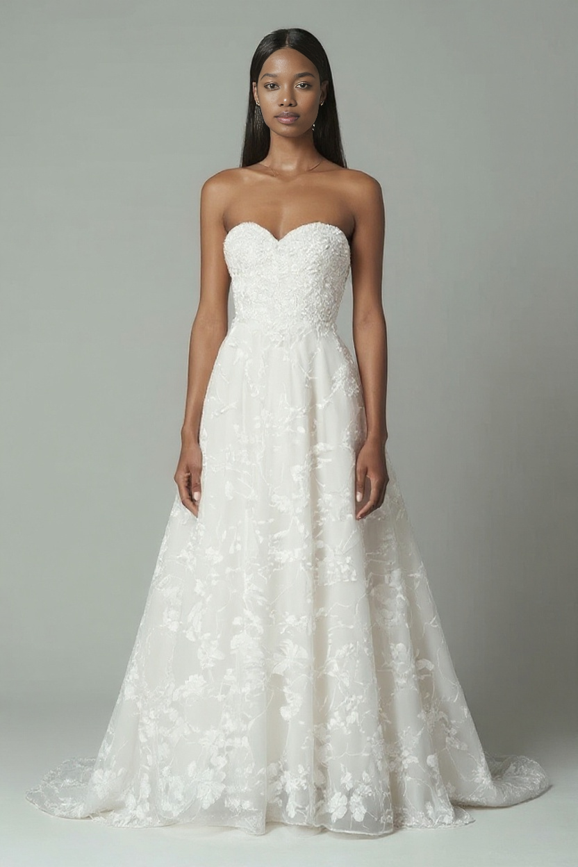 Bellamy A-line Sweetheart Milk Wedding dress
