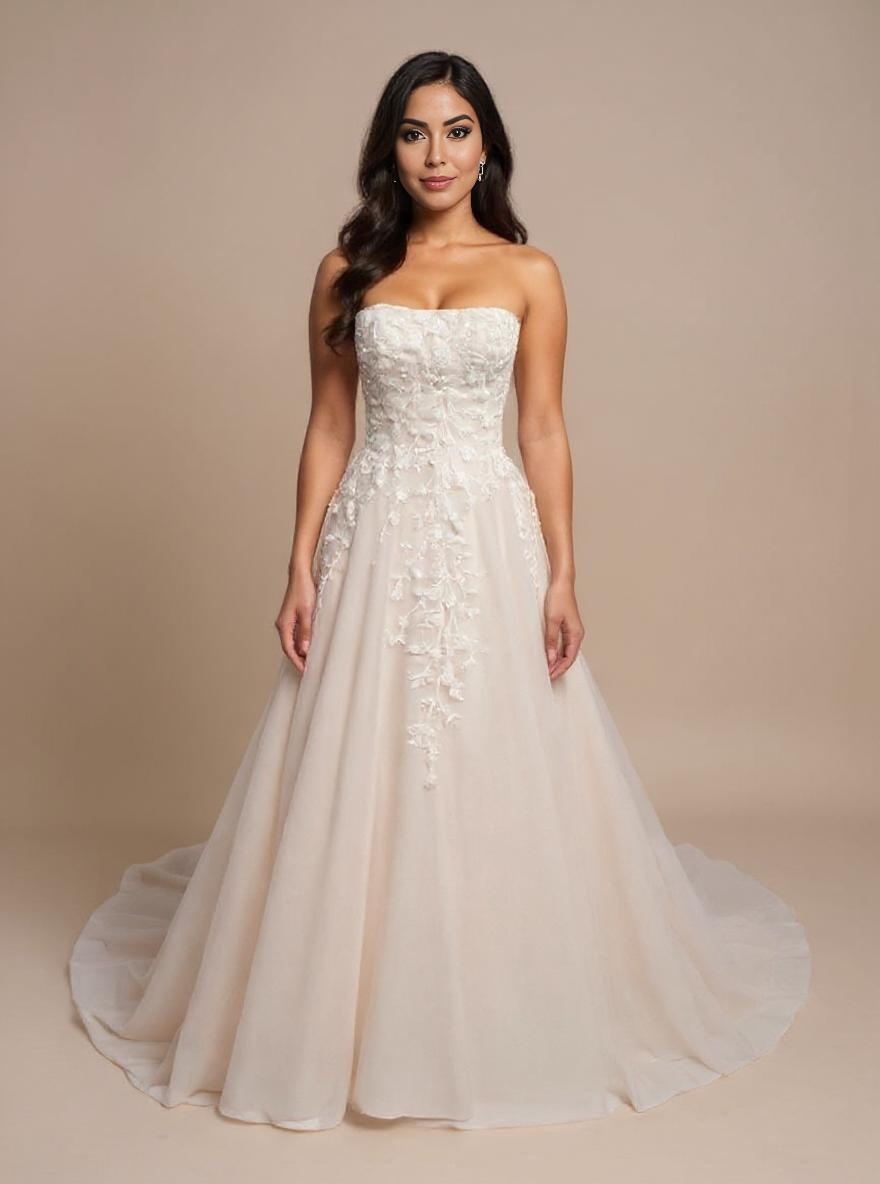 Belava A-line Sweetheart Milk Weddiing dress